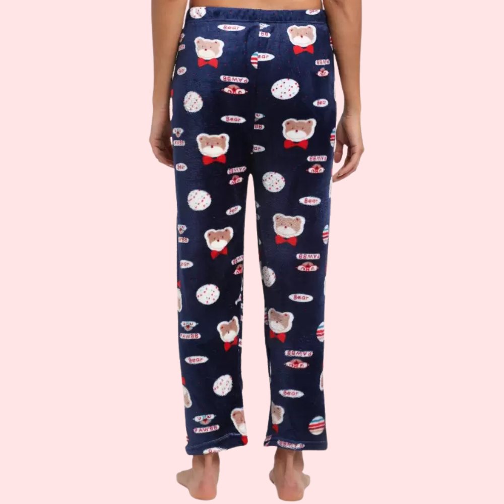 Ladies casual printed warm Pajama (Pk of 2) image 3