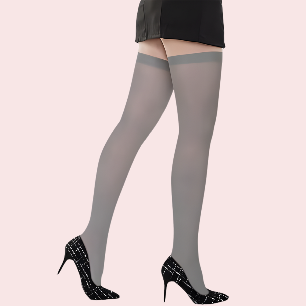 Ultra-Sheer Fashion Stockings – Pack of 2 (Nude & Grey Shades) image 3