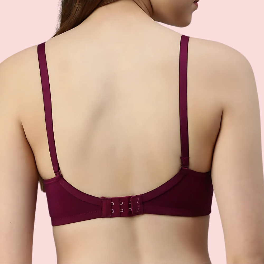 Burgundy Bloom – Maroon Padded Bra (2-Pack ) image 3