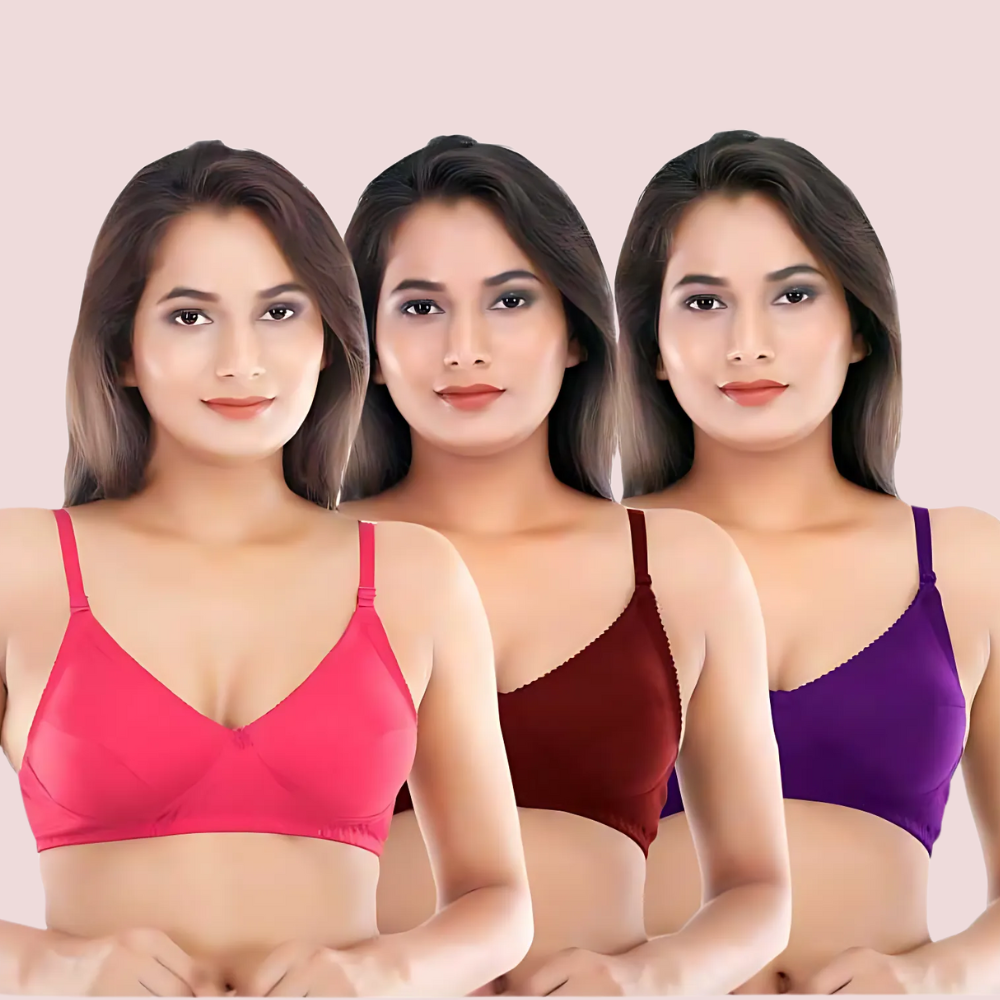 Clearance sale Pack of 10 cotton summer bras image 3