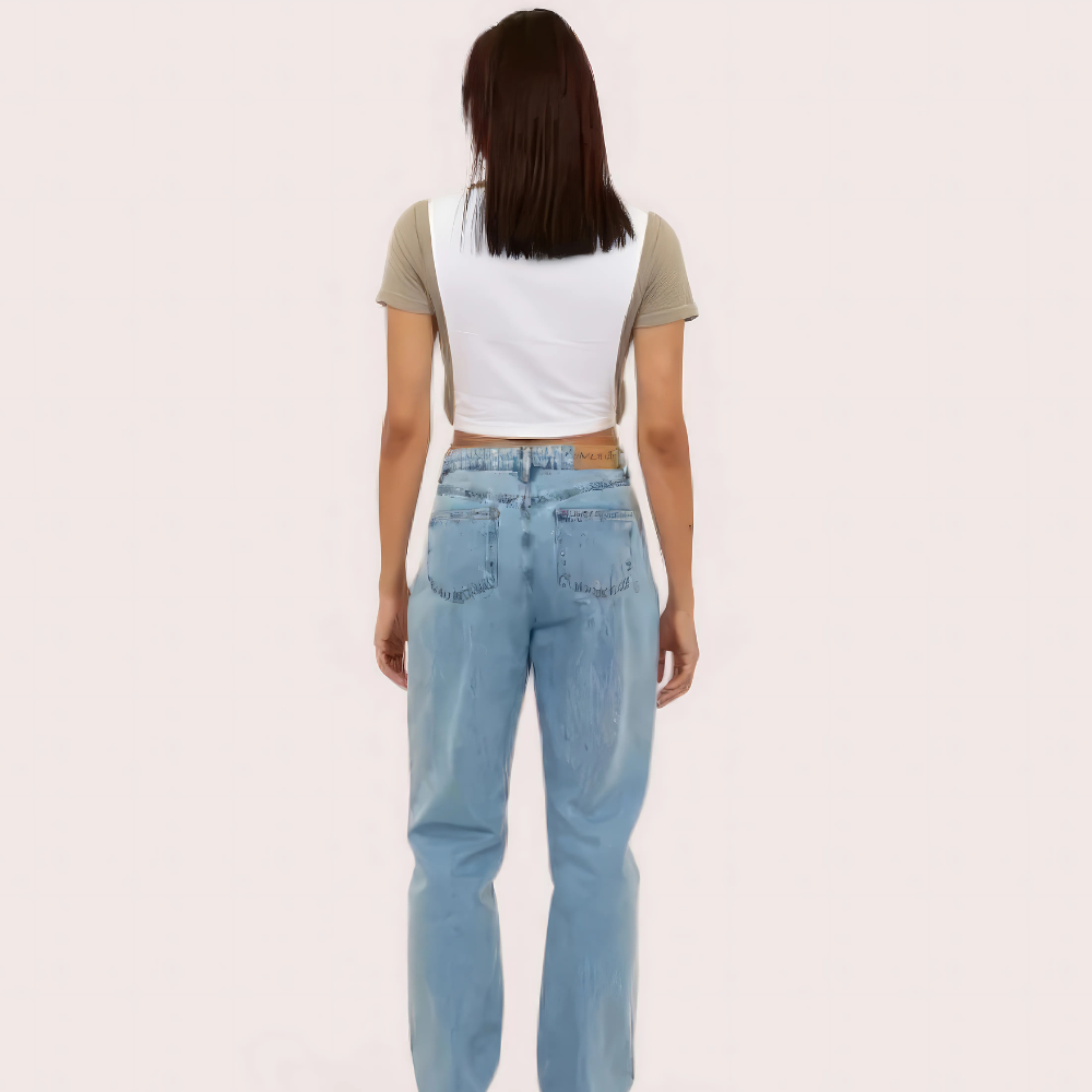 Women's "Campus" Polo Crop Top – Casual Varsity Style Tee image 2