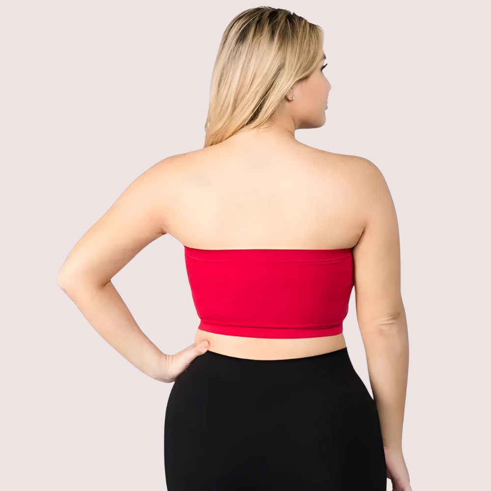 Red Hot Tube Bandeau Bra Top for Women image 3