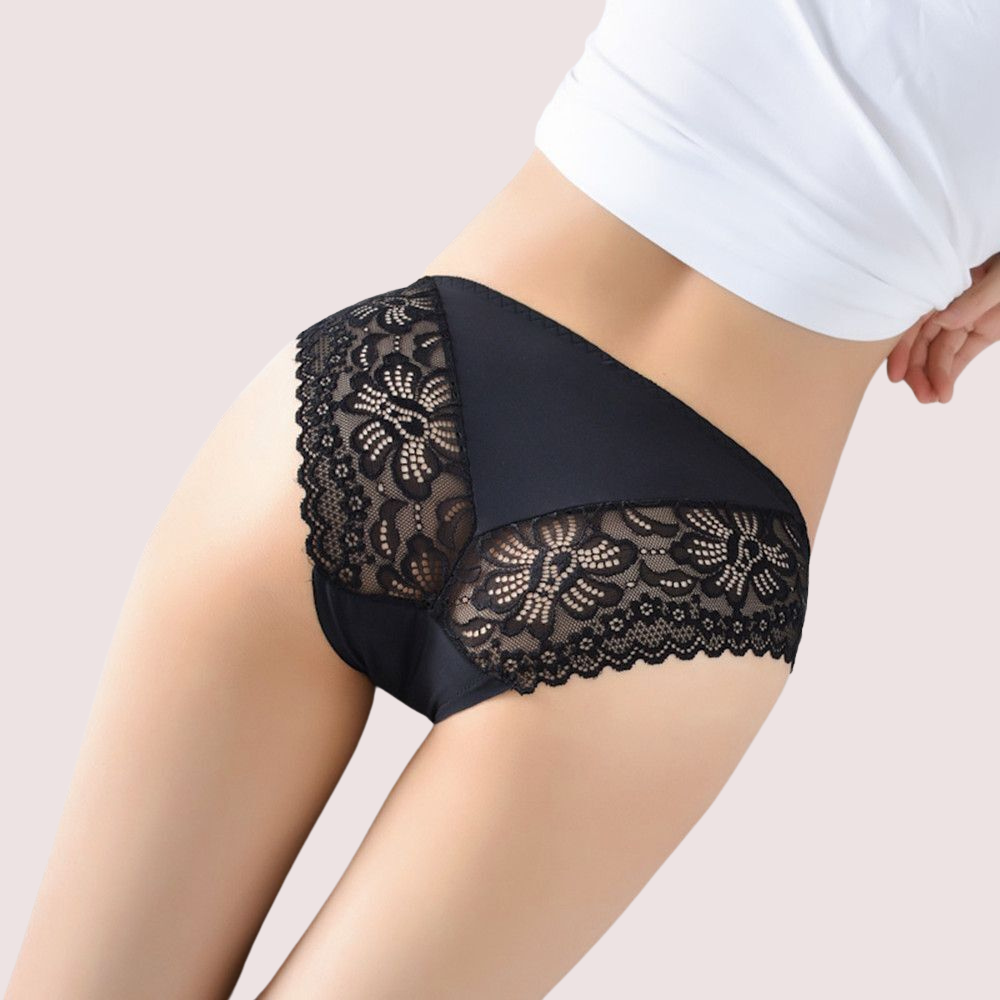 Crimson Elegance Lace Low-Waist Underwear image 3