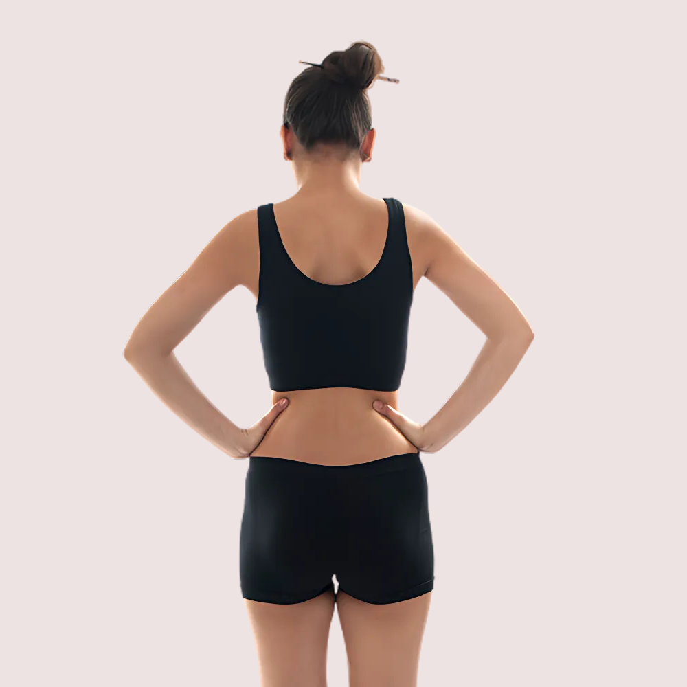 "Black" Seamless Sports Bra And Boyshort Set image 2