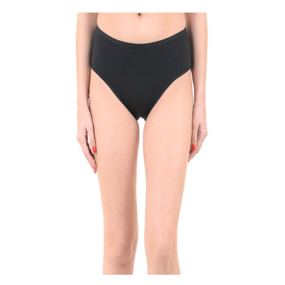 Comfy Snazzy Way Just My Size Women's Plus Size Tagless Black Cotton Panties(Pkt of 2) image 2