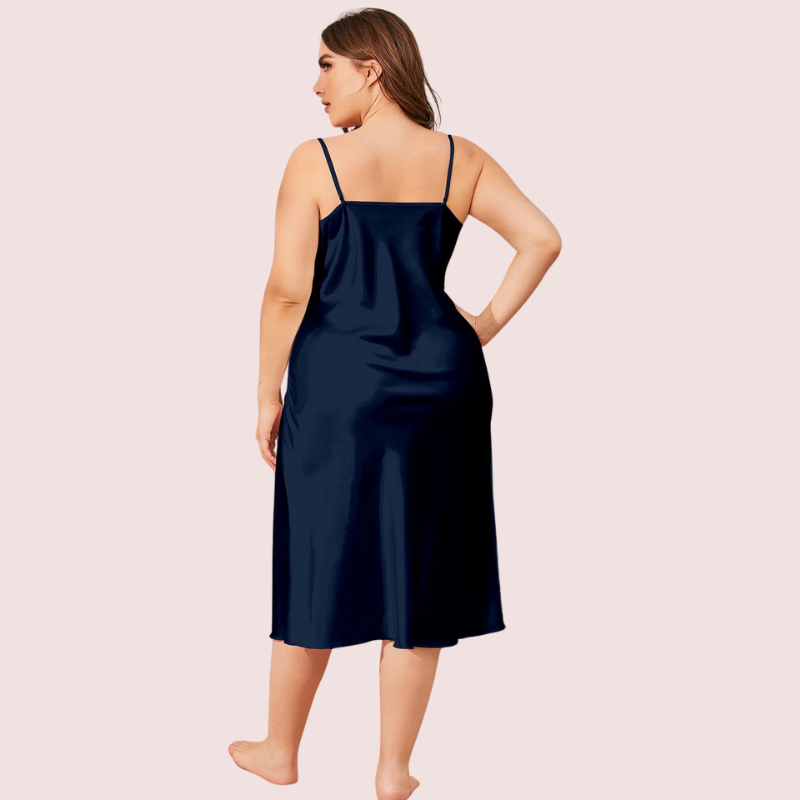 Glamour Satin Cowl Dress – Plus Size image 5