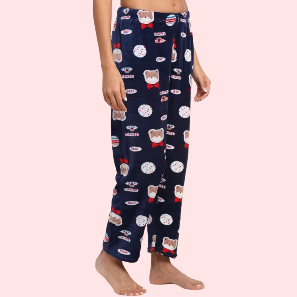 Ladies casual printed warm Pajama (Pk of 2) image 2