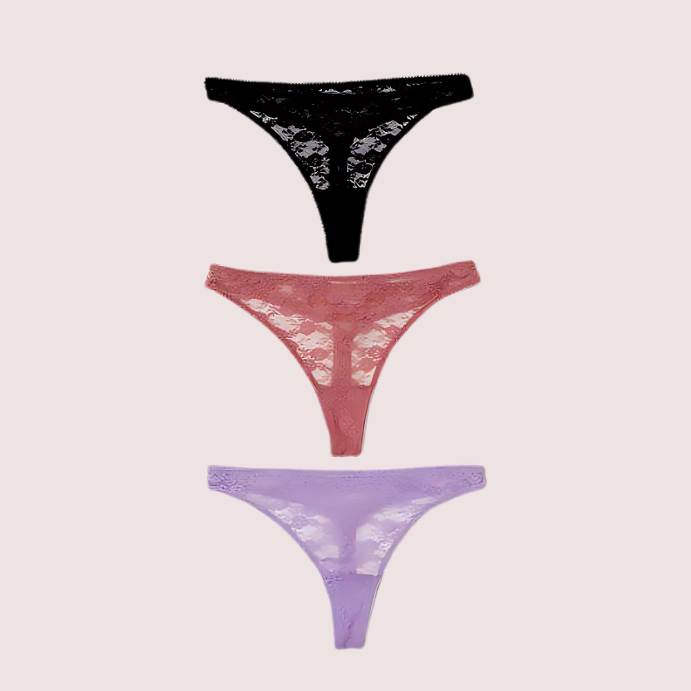 Pack Of 3 Ladies Sexy Sheer Tanga Thongs image 3