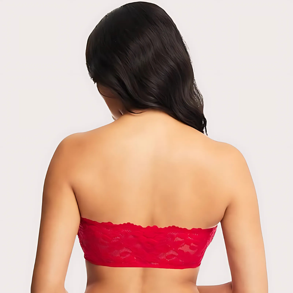 Unpadded Tube Bra with Adjustable Straps for Women image 2