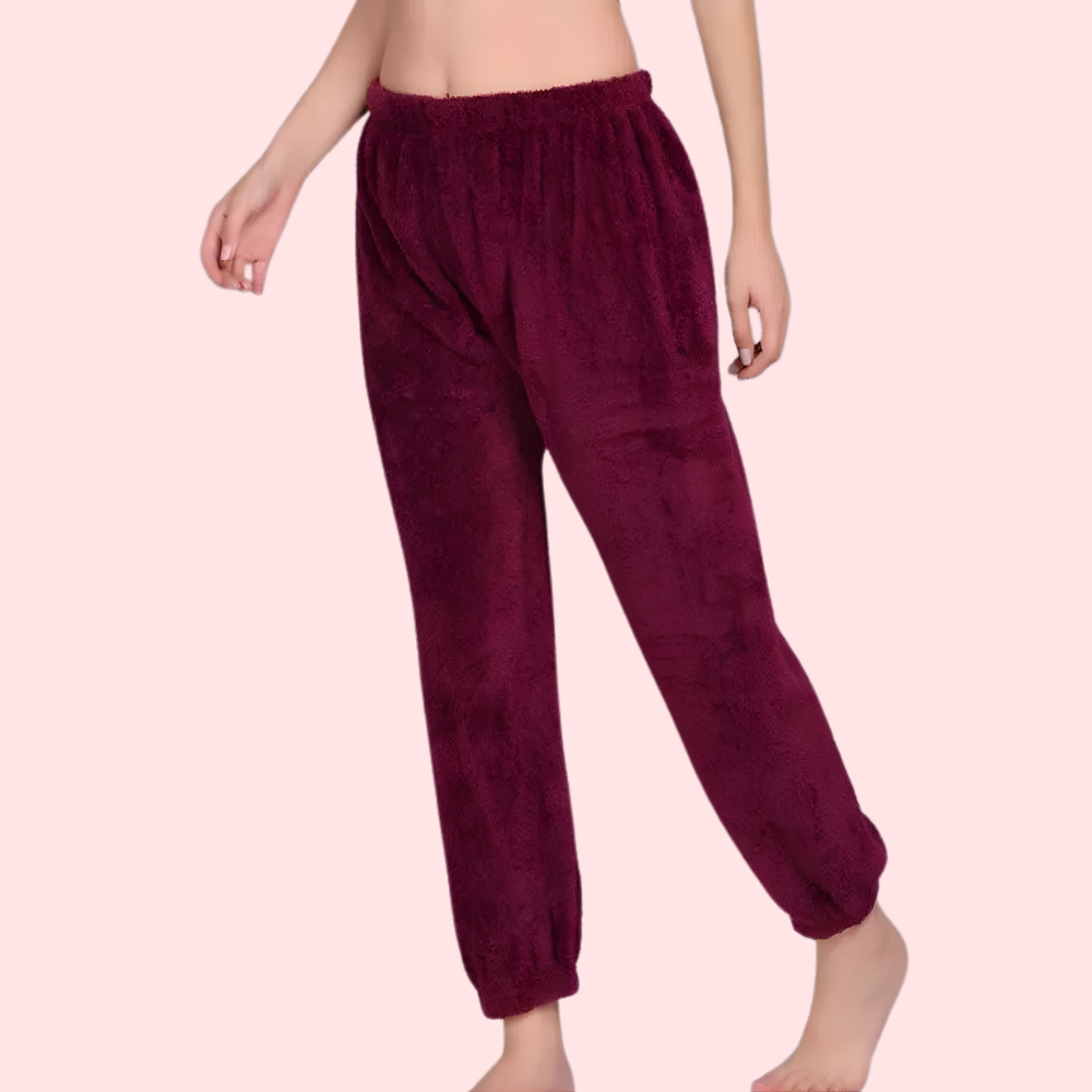 Solid Warm Wool Ladies Pajama (Pack of 2) image 2