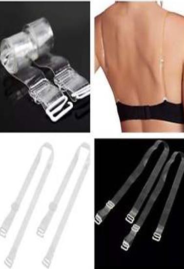 "White" Transparent Strap Bra image 2