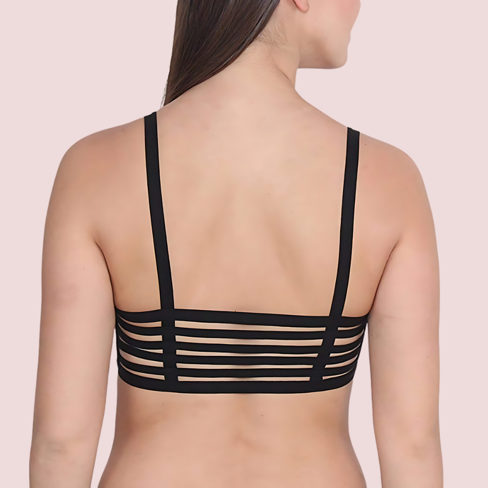 "Sexy" Pack Of 2 Sexy Back Stripe Bralette Bra image 2