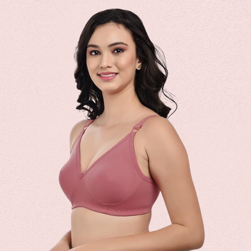 Women’s Cotton Non-Padded Wire-Free Bra Pack of 3 image 3