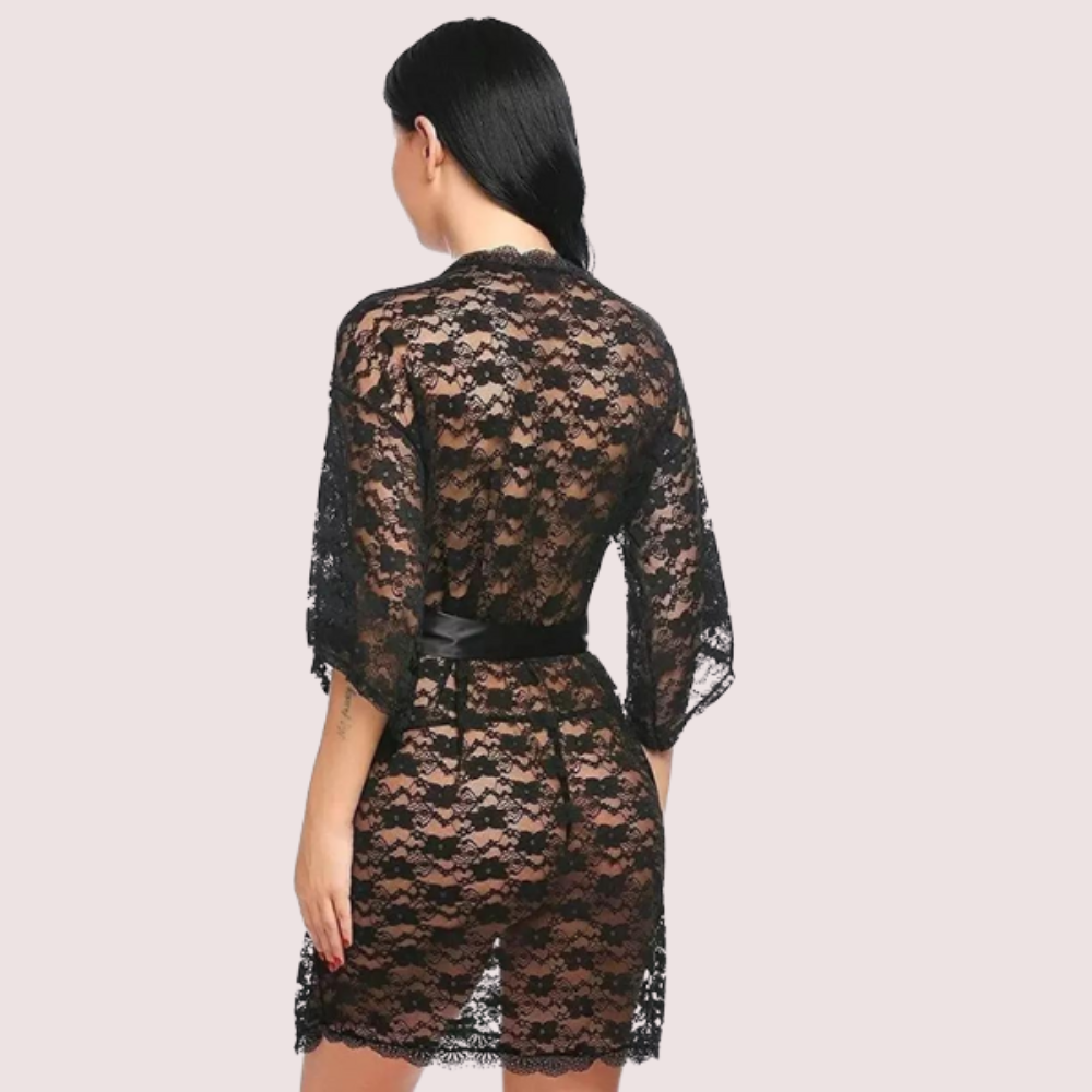 Soft & Lightweight Transparent Lace Robe image 3