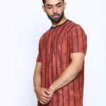 Cotton Solid Men's Peach TShirt