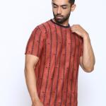 Cotton Solid Men's Peach TShirt