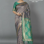 Dharmavarma Navy Blue Saree