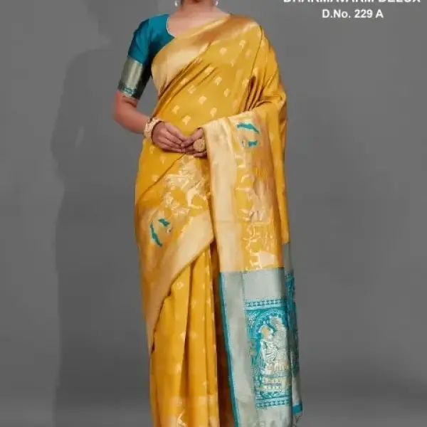 Dharmavarma Yellow Saree