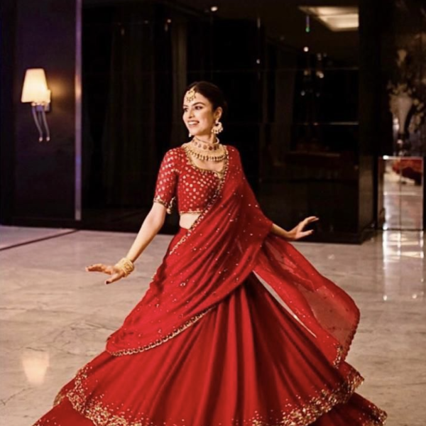 HEAVY GEORGETTE SEQUENCE WORK LEHENGA CHOLI