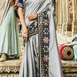 Silk Blend Fancy Party Coin Saree