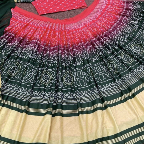 SOFT BUTTER SILK DIGITAL PRINT WORK LEHENGA CHOLI