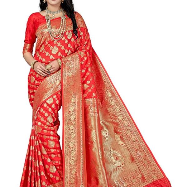 Banarasi Silk Saree With Blouse Piece